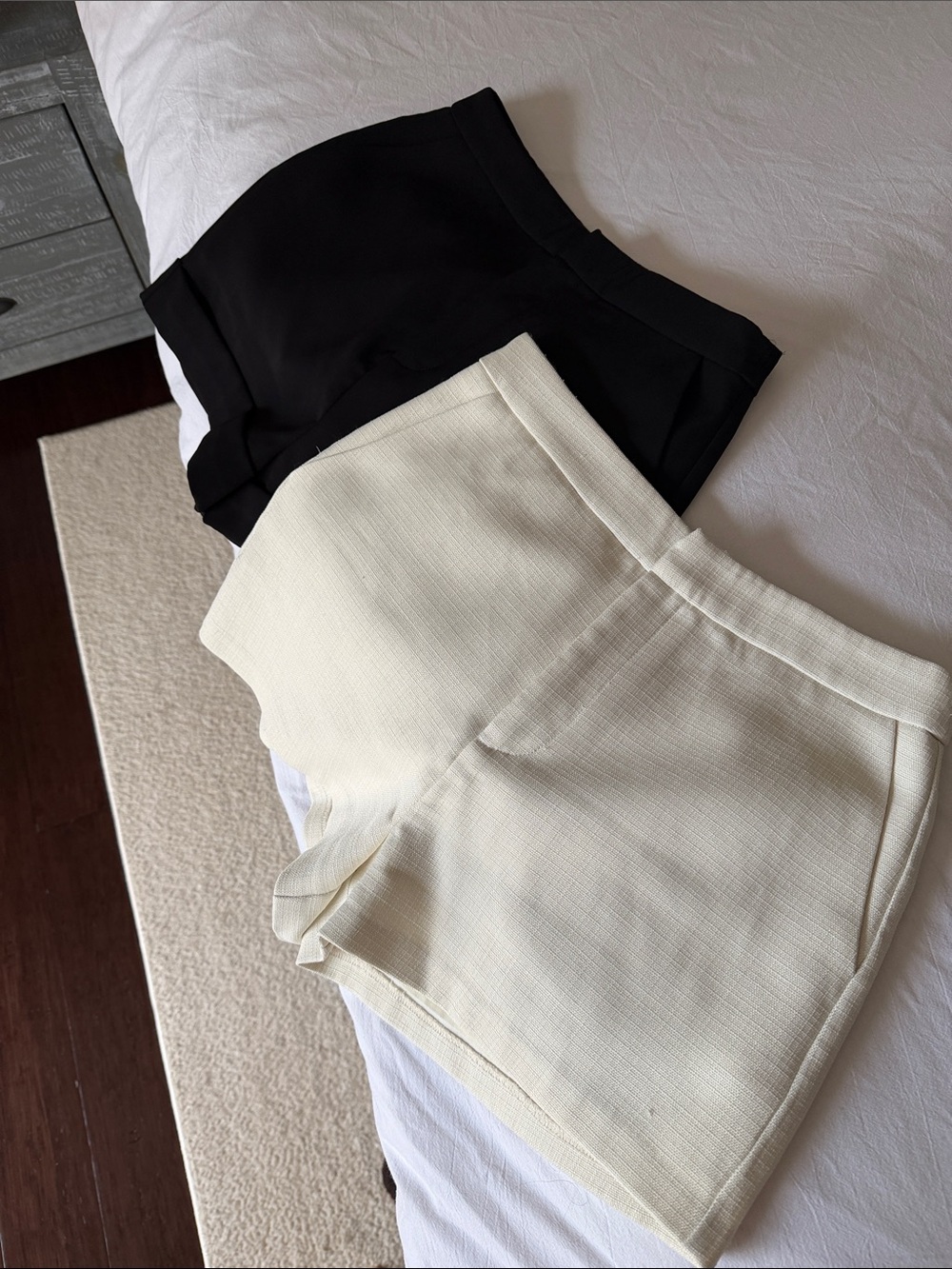 Endless rose cuffed tailored High-Waist Women's Shorts in Black & White medium